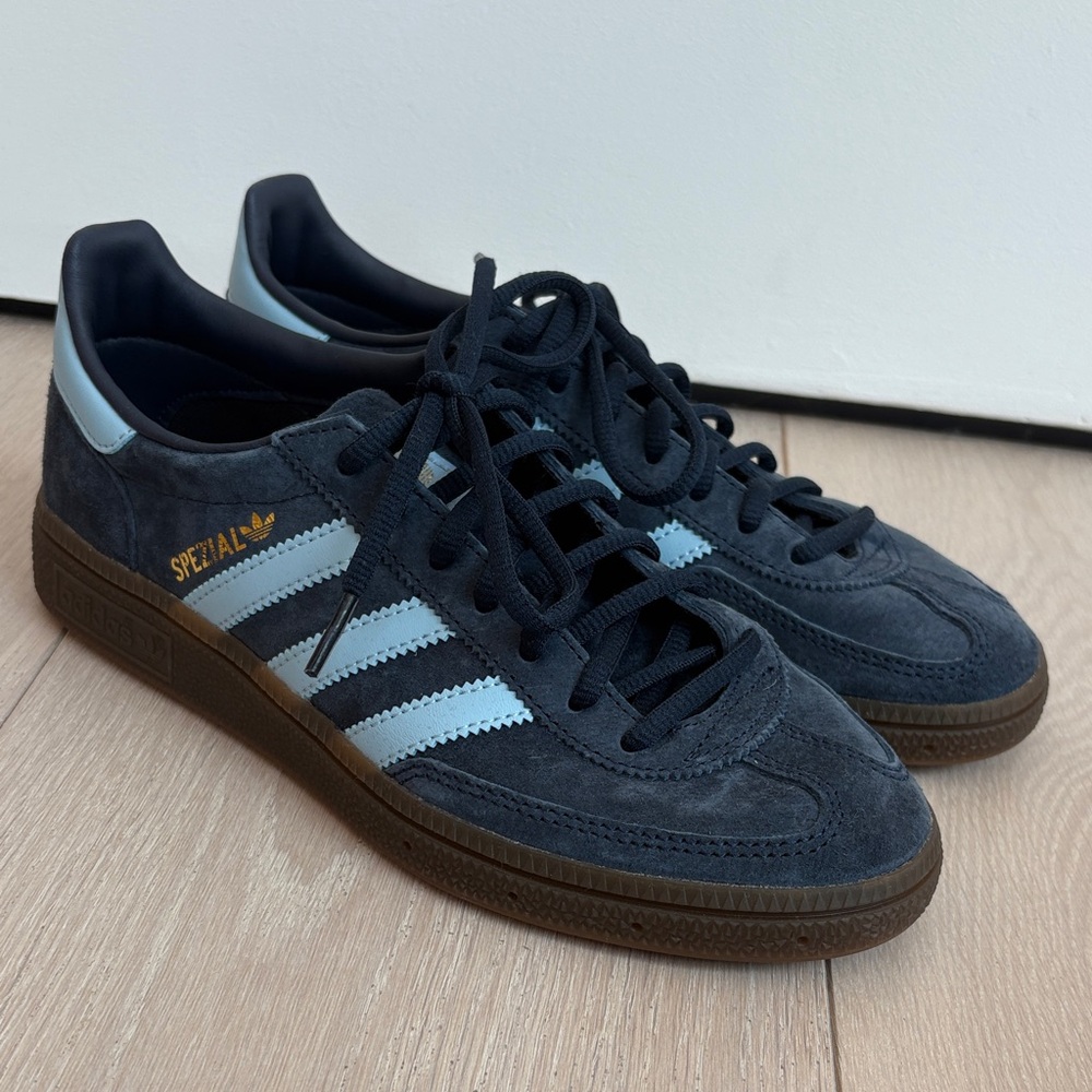 Adidas Spezial Dark Blue Sneakers with Light Blue Stripes